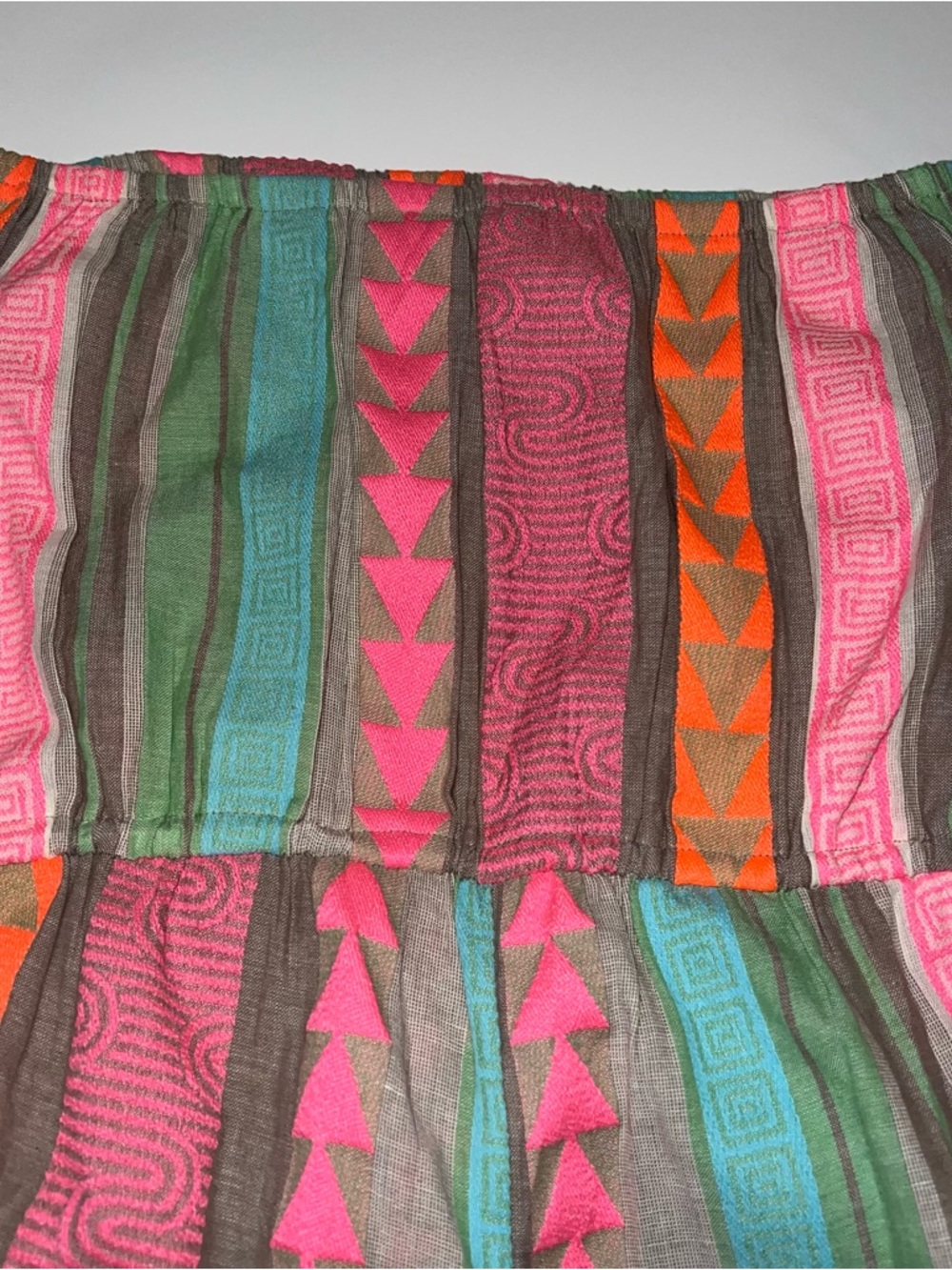 Elan Aztec Strapless Jumpsuit In Neon Multicolors NWT Sz L - Picture 11 of 13